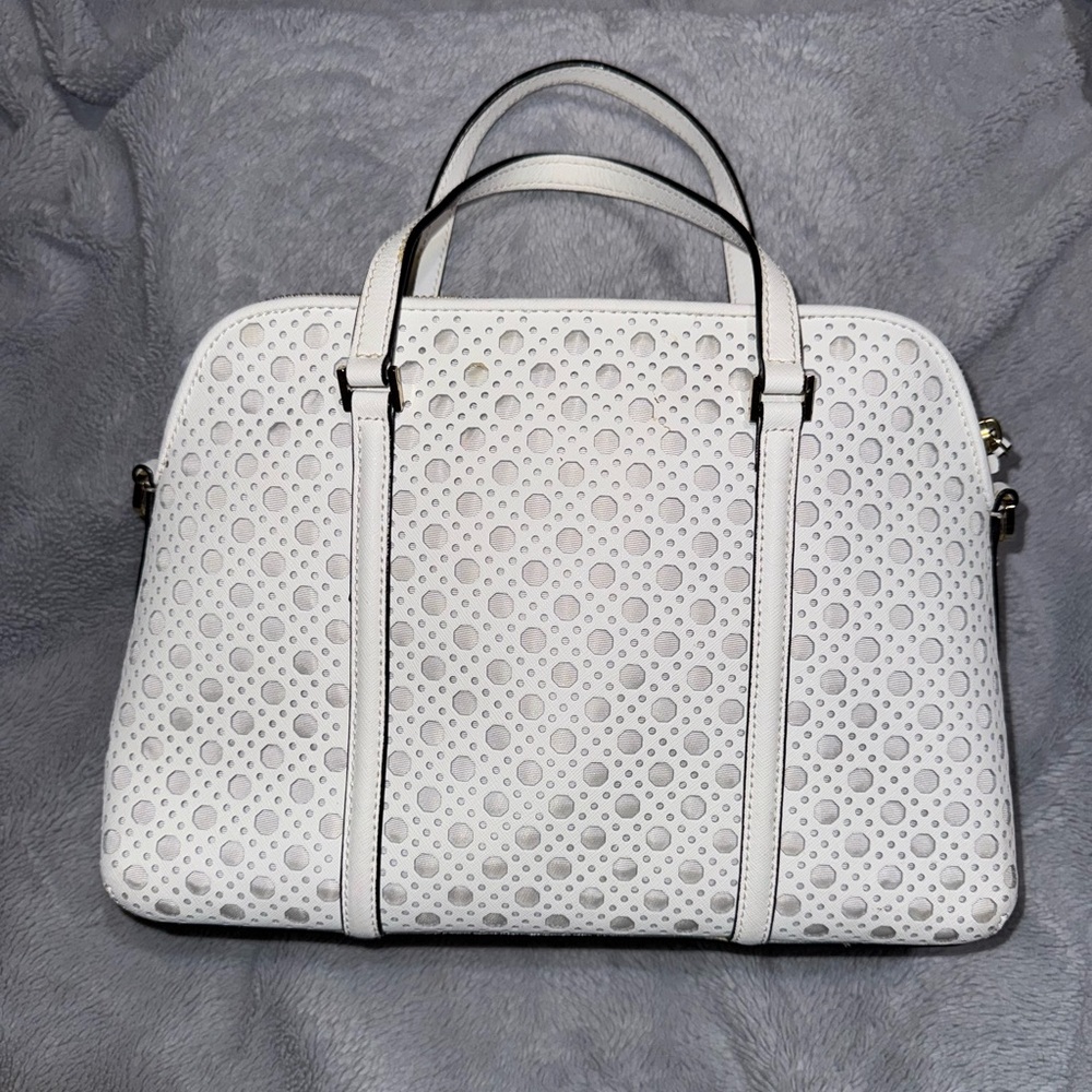 Kate Spade Newbury Lane Handbag, White perforated - Picture 2 of 10